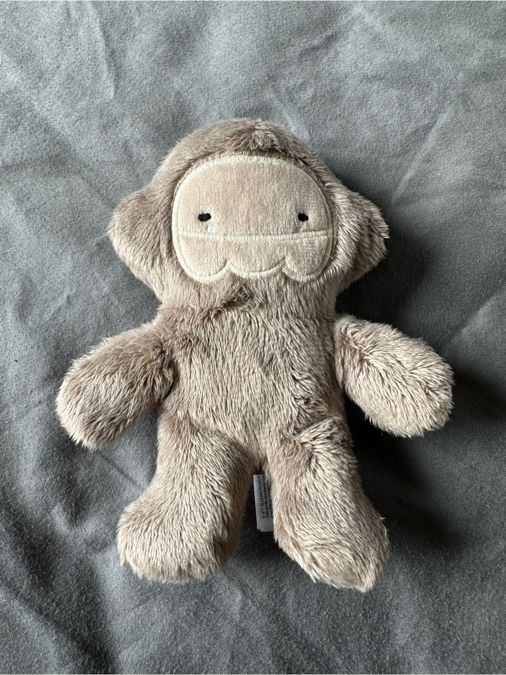 Plush Bigfoot Stuffed Animal - Neutral Taupe Cuddly Toy